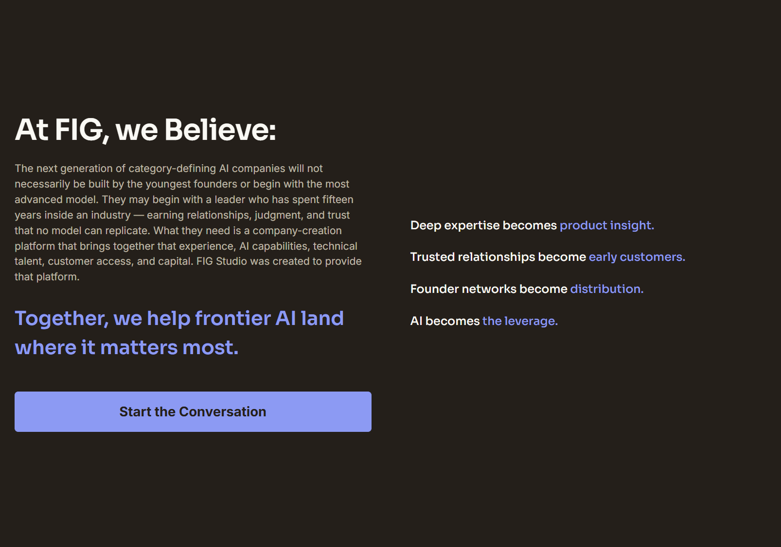 Redesigned Belief section