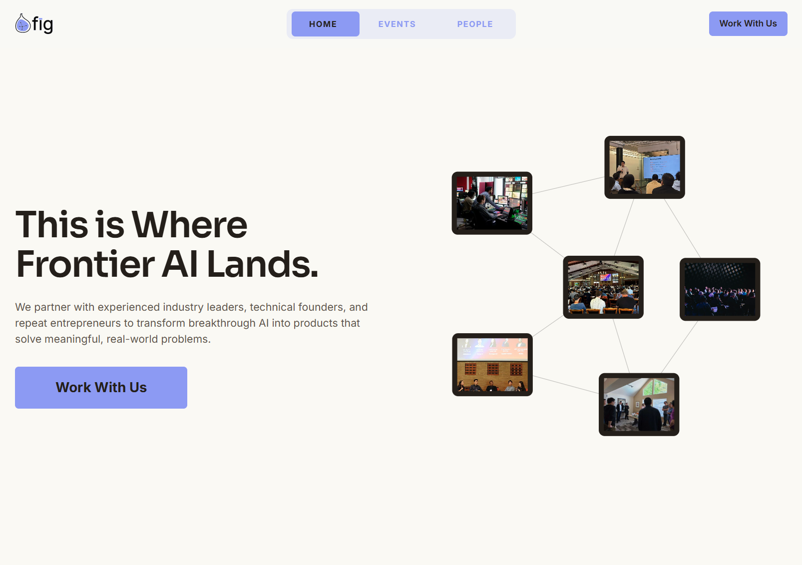 Redesigned FIG Studio homepage hero