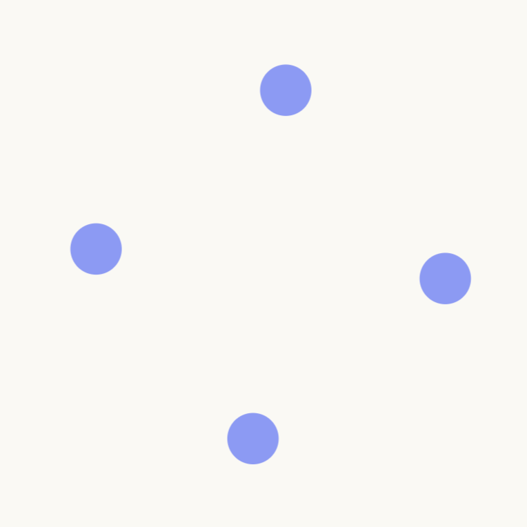 Motion still: unconnected circles