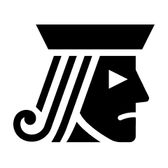 Jaco Media jack icon, black on white