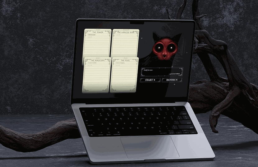 Skullcat's Omen app mockup